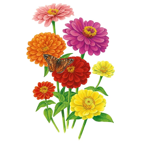 Mélange de graines de zinnia California Giants