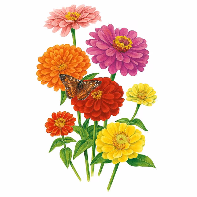 Mélange de graines de zinnia California Giants